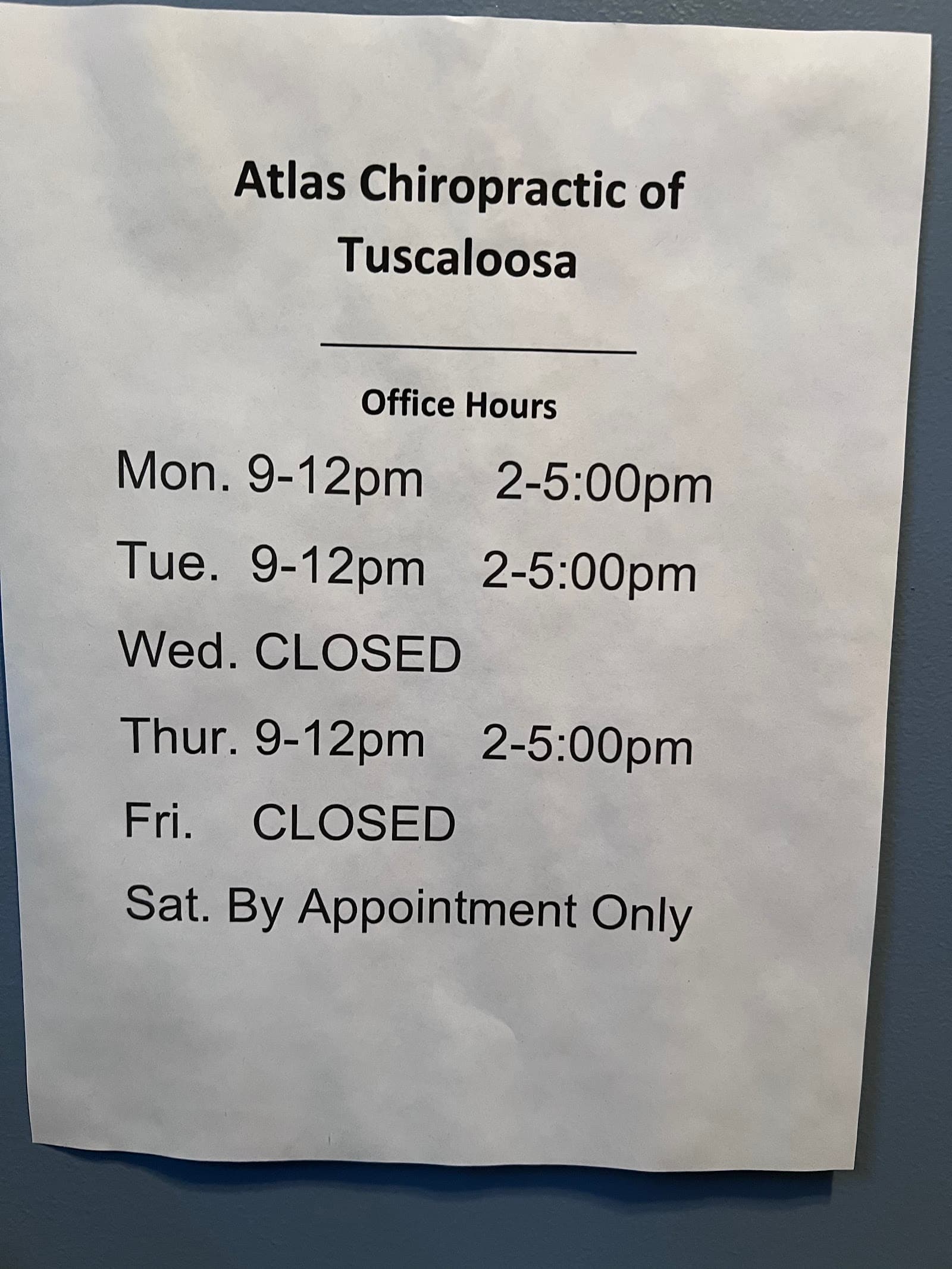 Atlas Chiropractic of Tuscaloosa in Tuscaloosa, AL Atlas Chiropractic of Tuscaloosa